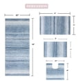 thumbnail image 3 of Home Weavers Gradation Rug Collection 100% Cotton Non-Slip Bathroom Rug Set Machine Washable Bathroom Rug, Bath Rug, U Shaped Contour, Runner, Blue Color 4 Piece Bath Rug set, 3 of 7