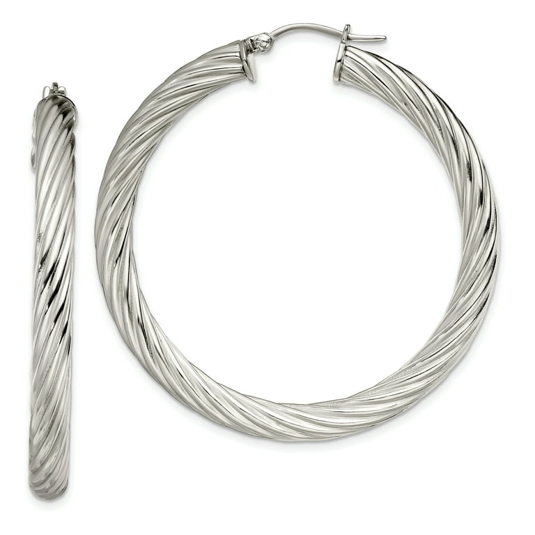 Stainless steel hoop earrings deals walmart