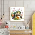 thumbnail image 3 of Adult diamond painting set - 5D diamond art set "Q version turtle", suitable for adults and children beginners, DIY round full diamond diamond dot painting set home wall decoration, 3 of 7