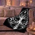 thumbnail image 6 of decorative motif Celestial Tree Of Life Moon Stars Under, Mystical Celestial Art Scene, Warm Flannel Blanket for Living Room and Bedroom, Celestial Art Lovers Valentine's Day Gift, Fantasy Home Decor, 6 of 9