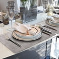 thumbnail image 4 of 4Pcs Leather Placemats with Coasters Rectangle Dual-Sided Unique PU Table Mats Heat Resistant Placemats for Dining 12" x 18", 4 of 8