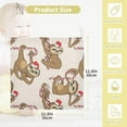 thumbnail image 2 of Dreamtimes Merry Christmas Sloth Baby Muslin Washcloths Face Towel, 3 PCS Burp Cloths Cotton Wipes Infant Wash Cloth for Newborn Boys Girls 12x12 inches, 2 of 7