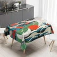 thumbnail image 1 of Vintage Japanese Art Pattern Small Tablecloth Farmhouse Kitchen for Kitchen Dining Party 30 X 30 Inch, 1 of 1