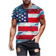 thumbnail image 1 of Camiseta estampada de cuello redondo informal de moda de verano para hombre de Honeeladyy, 1 of 5
