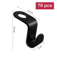 thumbnail image 5 of 70PCS Clothes Hanger Connector Hooks Plastic Durable Extenders Clips Stackable for Space Saving Outfit Hangers Cascading Hanger Hooks for Clothes Closet(Black), 5 of 7