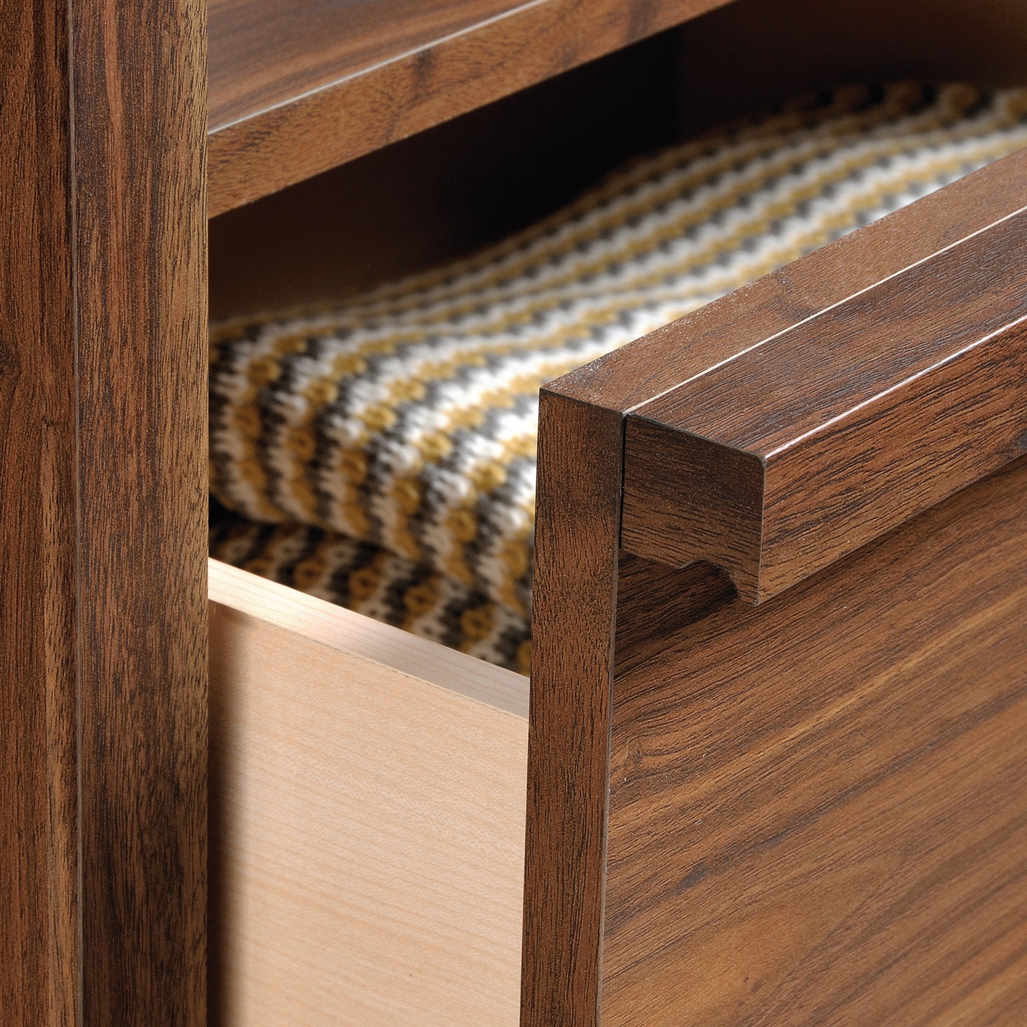 Sauder Harvey Park Nightstand, Grand Walnut Finish