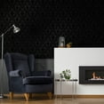 thumbnail image 6 of Tempaper Textured Damask Black Peel and Stick Damask Wallpaper, 20.5" x 16.5', 6 of 8