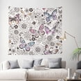 thumbnail image 2 of Daiia Vintage Butterflies Pattern Tapestry 60x51 Inches Wall Hanging Tapestry Artistic Wall Hanging Bedroom Wall Decor Living Room Tapestry Dorm Room Decor, 2 of 9