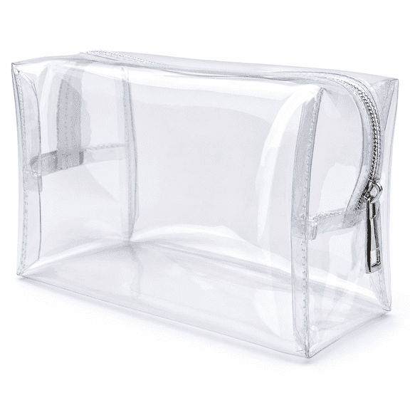 Large Capacity Clear See-Through Pencil Case, Transparent Zipper Pen Pouch Stationery Organizer