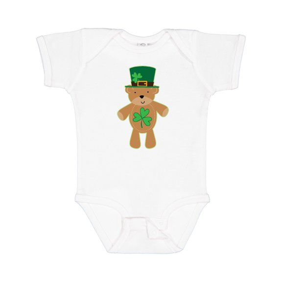 Inktastic St Patricks Day Irish Teddy Bear Shamrock Boys or Girls Baby Bodysuit