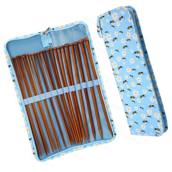 Sturdy Wood Knitting Needle With Portable Travel Pouches For Knitters