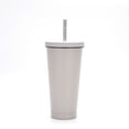 thumbnail image 1 of Taza de tubo de succión de acero inoxidable de 710 ml, tapa de orificio grande, taza de té con leche perlada, taza de agua con aislamiento de gran capacidad, 1 of 1