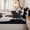 Brown Black, variant on Erosebridal Realistic Cowhide Print Zipper Twin Comforter Sets with Fitted Sheet and 2 Pillowcases,Furry Brown Spot Accent Zipper Bedding Set,Brown Cream,4-Piece,Black Reversible