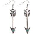 thumbnail image 1 of GHSDFBB Ancient Silver Tone Cupid Arrow Drop Dangle Earring, 1 of 5