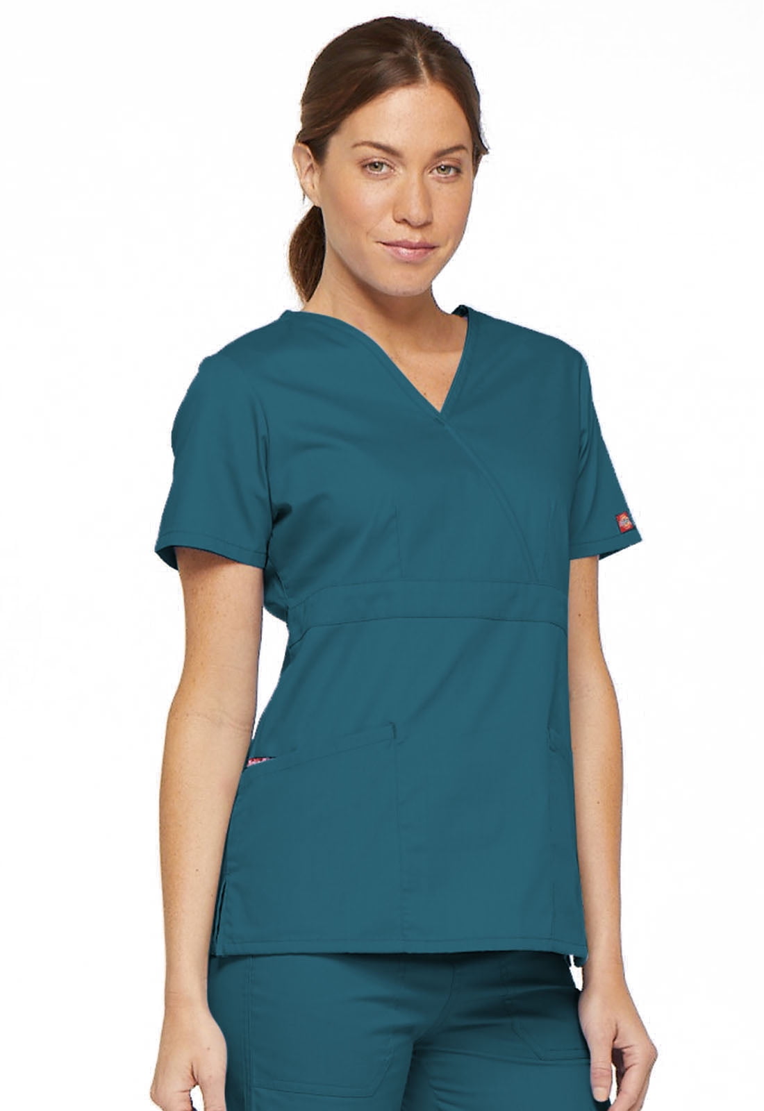 Dickies EDS Signature Scrubs Top for Women Mock Wrap 86806