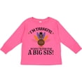 thumbnail image 3 of Inktastic Thanksgiving Big Sis Announcement Turkey Girls Long Sleeve Toddler T-Shirt, 3 of 5