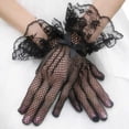 thumbnail image 4 of 1 Pair Bridal Gloves - Sexy Full Finger Lace, Stretchy and Breathable with Bow-knot for Wedding Party Performance, 4 of 8