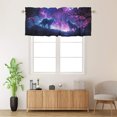 thumbnail image 2 of Fantasy Wolf Curtain Valances Wildlife Animals Starry Night Sky Moon Forest Trees Thermal Insulated Room Darkening Curtain for Dinning Room 54 by 18 in, 1 Panel, 2 of 6