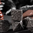 thumbnail image 4 of Cusdie 7-Die Metal DND Dice Set, Dragon Wings Design Metal Polyhedral D&D Dice Set for DND Dungeons and Dragons TTRPG Role Playing Games, 4 of 5