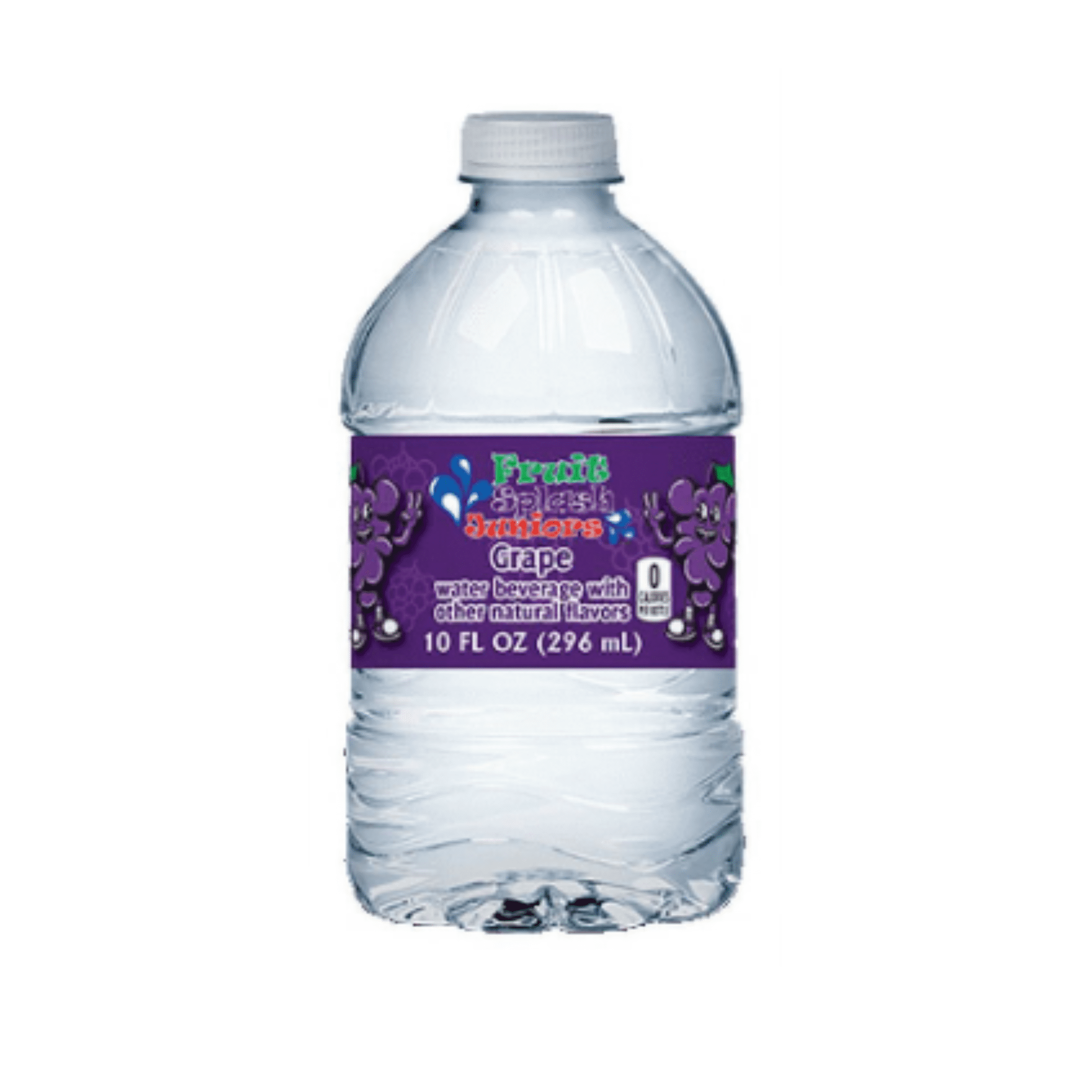 (6 pack) Fruit Splash Juniors, Water Bottles, Grape, 10 fl oz, 15 Pack Bottles