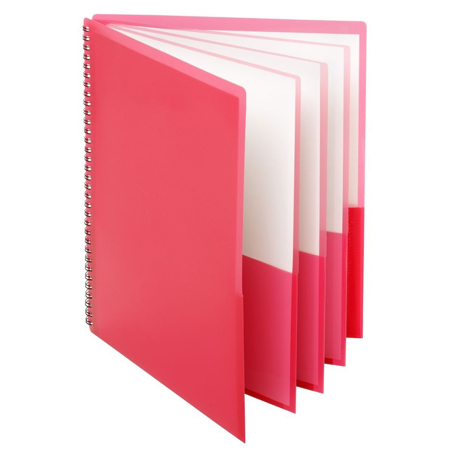 Oxford Plastic Divided 8-Pocket Wire Binding Folders, Assorted