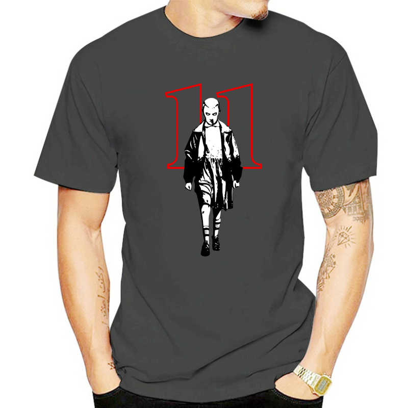 thumbnail image 2 of Stranger Style Pop Culture Things Eleven Cosplay White T-Shirt Size M-3XL, 2 of 5
