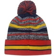 thumbnail image 2 of Icon Sports FC Barcelona Pom Beanie – Official Licensed Orange Multi Stripe [ADD Name & Number], 2 of 2
