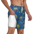 thumbnail image 3 of Picia Animals1 pattern Mens Swim Trunks with Compression Liner Stretch Beach Shorts Quick Dry with Zipper Pockets No-Chafing Board Shorts-Medium, 3 of 9