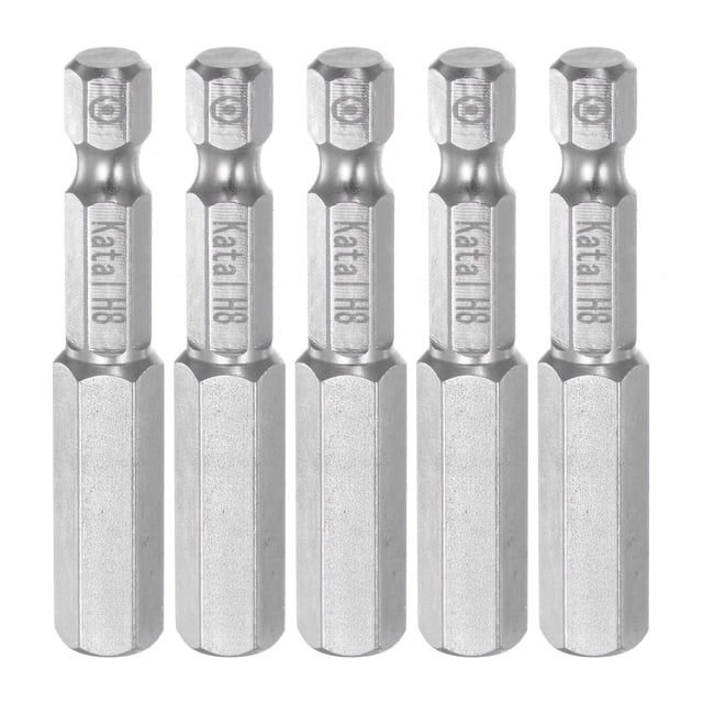 5uds H8 Hexagonal Destornillador brocas 1/4" Hexagonal Vástago 2" Longitud Magnético Seguridad Manipulaciones Prueba Tornillo Accionamiento Eléctrica Herramienta