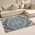 thumbnail image 2 of SKYSONIC Floral Paisley Area Rug Pad 60x39 inch, 100% Light Weight Polyester Fabric for Living Bedroom, 2 of 6