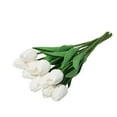 thumbnail image 2 of Flores de PU Ounissouiy 10 Piezas Bajo Mantenimiento Decoración del Hogar Blanco, 2 of 6