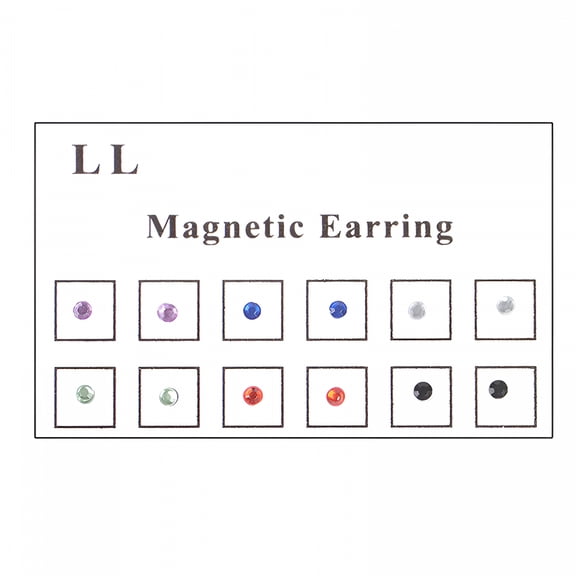 DESIGNICE 12Pcs Nose Rings Magnet Non Pierced Unisex Fake Piercings Mixed Colors Lip Ear Tragus Cartilage Rings for Party