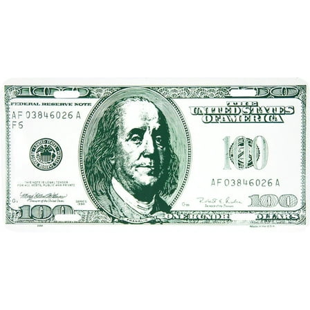 Hangtime 100 Dollar Bill 6x12 License Plate