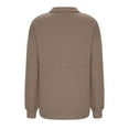 thumbnail image 5 of RYRJJ Women's Half Zip Oversized Sweatshirts Fleece Stand Collar Long Sleeve Thumb Hole Pullover Hoodie Fall Workout Jacket with Pocket(Brown,L), 5 of 7