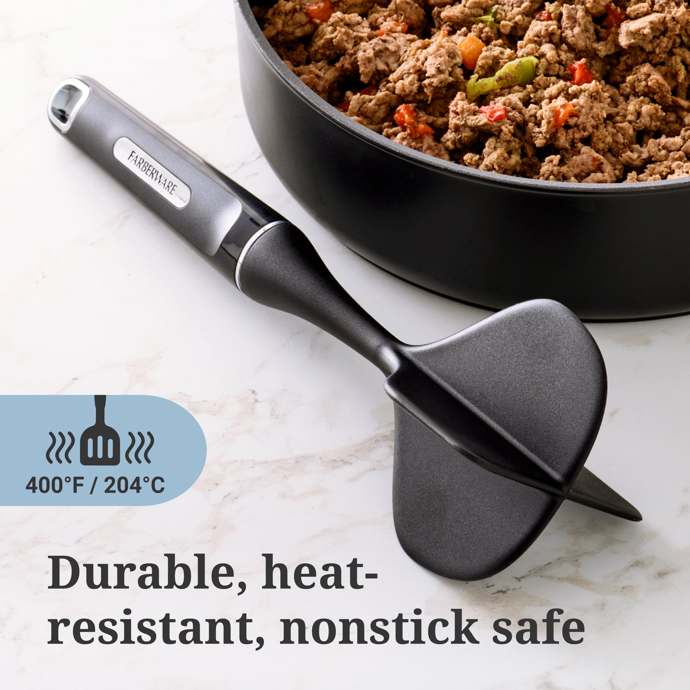 Farberware Professional Nylon Ground Meat Chopper/Masher Black with Plastic Handle