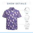 thumbnail image 7 of High Quality Hawaiian Shirts for Men Short Sleeve Aloha Beach Shirt Floral Summer Casual Button Down Shirts Blouses V3R3B4, 7 of 7