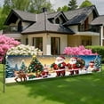 thumbnail image 4 of 1 piece Merry Christmas fence banner decoration, suitable for lawn, wall, garden, seasonal garden display, 4 of 7