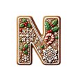 thumbnail image 2 of Hbdhejl 26 Alphabet Ornaments For Christmas Tree Candy Cane Initial Letter M Pendant With Berries Pattern Mini Hanging Decorations For Party Diy, 2 of 4