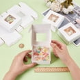 thumbnail image 3 of 28 Packs 3.3x3.3x1.3 Inch Square Gift Boxes with Clear Window White Bakery Boxes Gift Packaging Boxes for Anniversaries Birthdays Weddings Graduation, 3 of 6