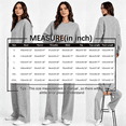 thumbnail image 2 of 2 Piece Lounge Sets for Women Casual Sweatsuits Crew Neck Oversized Sweatshirt & Wide Leg Pants Soft Fleece Lining Workout Airport Matching Set Tracksuit Fall Winter Outfits, 2 of 7