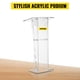thumbnail image 1 of VEVOR Acrílico Podio 47.5" Alto Plexiglás Podio 26.8"x14.3" Mesa Acrílico Púlpitos para Iglesias 8 mm Espesor Acrílico Tablero Acrílico Podios y Atriles Diseño para Conferencia Recital Discurso, 1 of 9