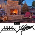 thumbnail image 4 of Gymax 24'' Iron Fireplace Log Grate 3/4'' Heavy Duty Steel Firewood Burning Rack, 4 of 10