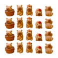 thumbnail image 4 of Tnarru 20 Pcs Statue de Capybara Figurine en Résine Artisanat Réaliste Ornement en Résine Sculpture Animale pour Cheminée Bureau Chambre, 4 of 8