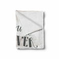 thumbnail image 2 of You will Forever Be My Always Soft Flannel Fleece Throw Blanket, Love Inspiratations Words with Brushstrokes, Cozy Plush for Indoor and Outdoor Use, 50" x 70", Dark Blue Grey White, by Ambesonne, 2 of 6