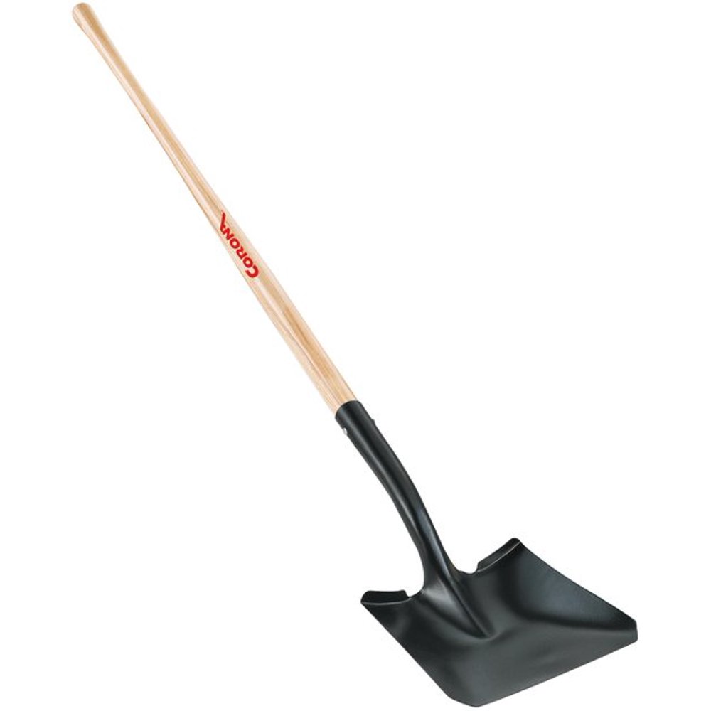 Corona® Dirt Shovel, Square Point, Wood Handle 16 Gauge, SS 2700