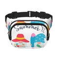 thumbnail image 1 of Fotbe Gnomes Summer Cangurera Cuadrada con Estampado de Doble Capa, Bolsa de Cintura Ajustable Mini para Hombres y Mujeres, 1 of 9