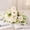 F, variant on Artificial Rose Flower Bouquets, Lifelike Silk Floral Arrangement for Home Living Room and Dining Table Decor, Maintenance-Free Faux Flowers for Weddings Parties and Office Display