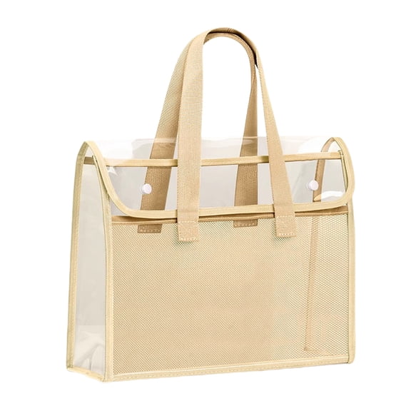 Clear PVC Document Carrying Case Water Resistant Portable File Organiser Bag For Professional Teachers Students