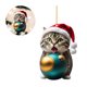 thumbnail image 1 of Navidad Lindo Gato Adornos Acrílico Coche Decoraciones (C), 1 of 9
