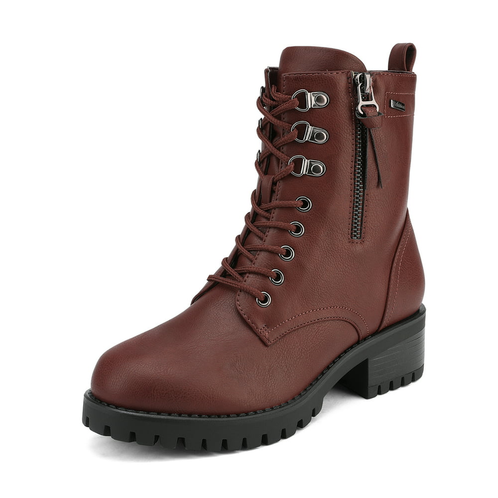 Dream Pairs - DREAM PAIRS Women's Military Lace Up Combat Boots Chelsea ...